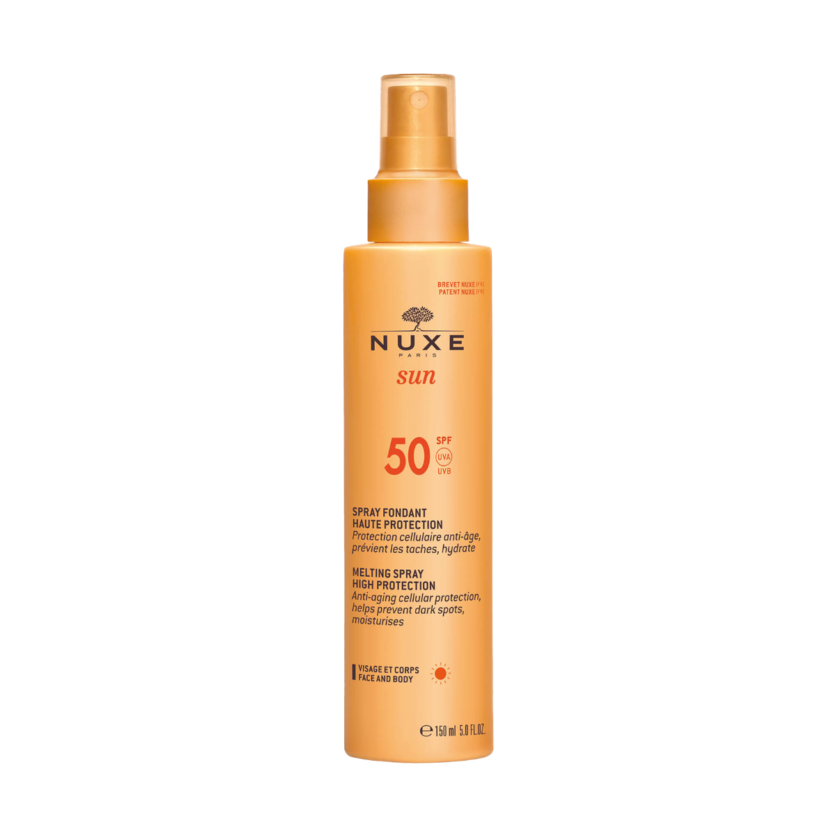 PROTECTOR SOLAR EN SPRAY NUXE SUN CON SPF 50 PARA ROSTRO Y CUERPO